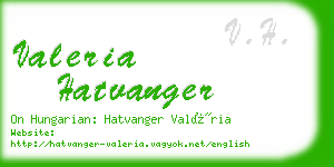 valeria hatvanger business card
